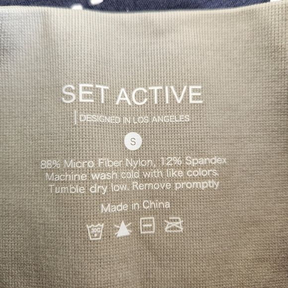 SET Active Scluptflex Seamless Leggings Sage Green Size Small - Picture 5 of 5